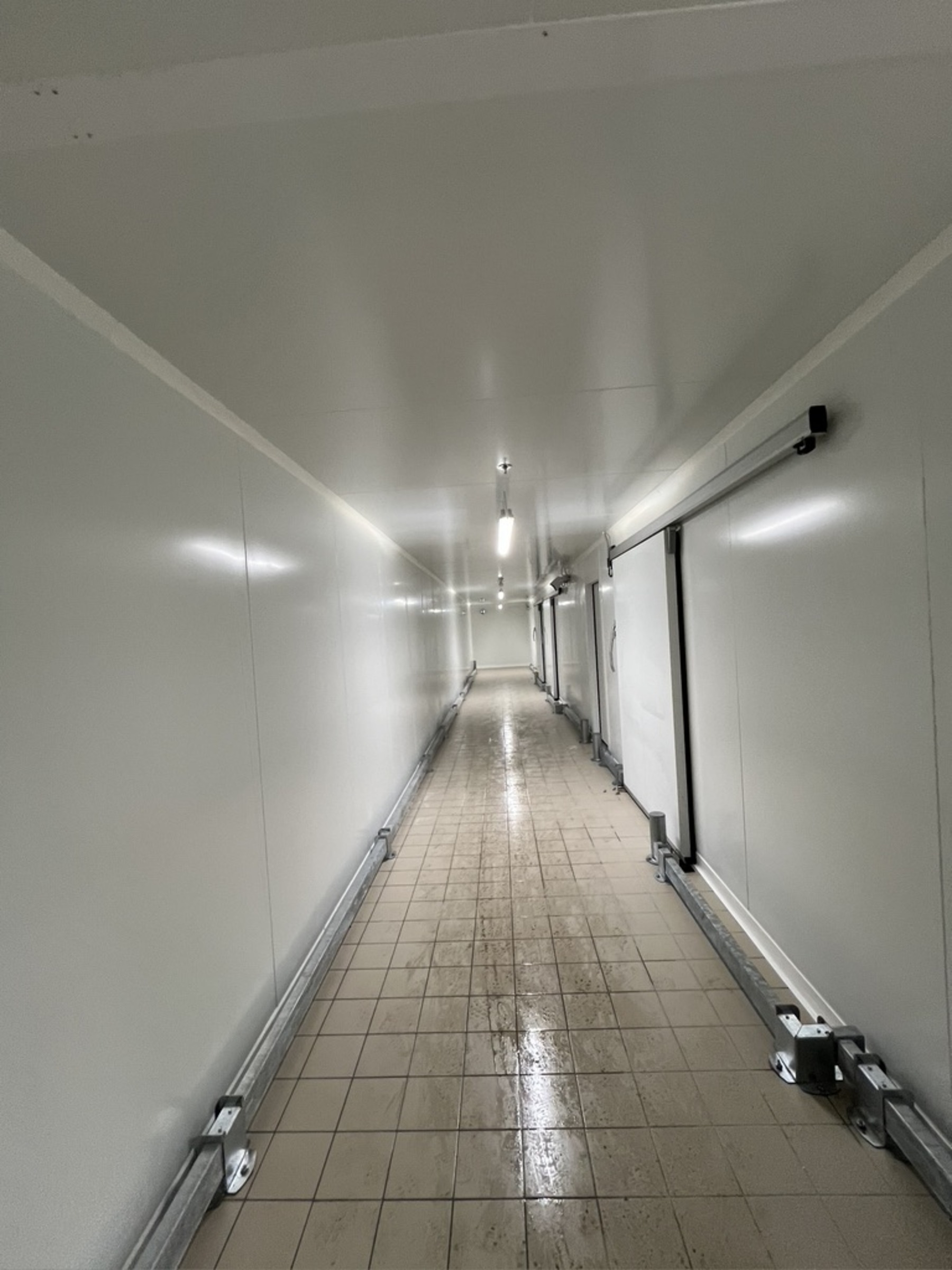 Couloir agroalimentaire — éclairage LED étanche